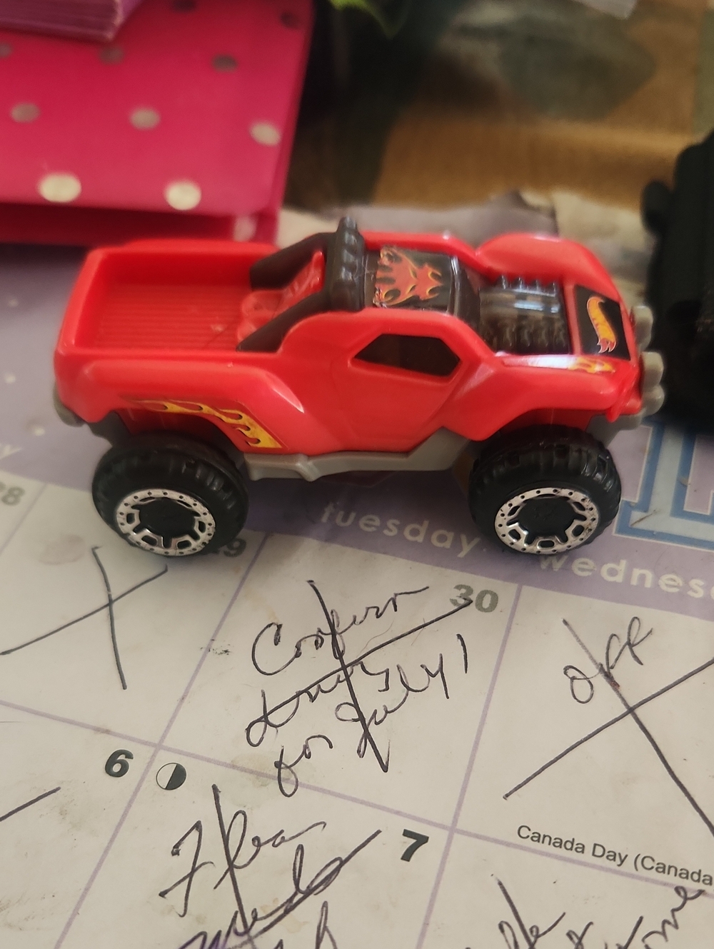 Red Kids Monster Truck Toy - Hot Wheels